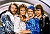 Gruppen Abba med Benny Adersson, Anni-Frid Lyngstad, Agnetha Fältskog och Björn Ulvaeus när de tävlade med Waterloo i Svenska Melodifestivalen 1974.