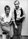 Anni-Frid Lyngstad och Phil Collins, Polars studio år 1982.