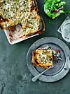 lasagne med zucchini, ricotta och getost