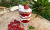 Chiapudding med jordgubbar & hallon