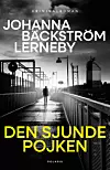 Svartvitt bokomslag med en ensam person på en bro och gul titeltext.