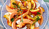 Caprese med ­persika och melon