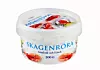 Plastburk med Skagenröra och räkbilder mot vit bakgrund.