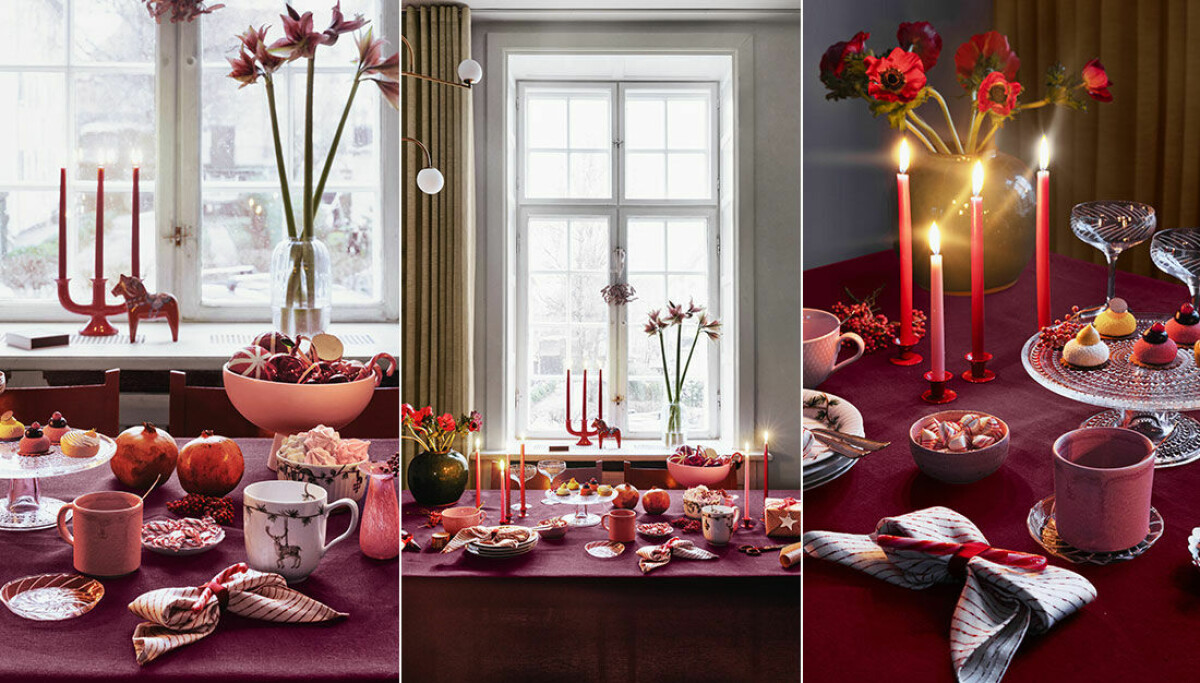 Röda toner och perfekta detaljer – så dukar du fint till advent