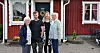 Johannes med sin mormor Maj och Emelie med sin mormor Marita. Nu bor de alla nära varandra i Halland igen.