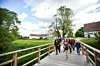 Hovdala Vandringscentrum med Hovdala slott i bakgrunden. FOTO: Johan Funke