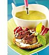 Broccolisoppa med matig kycklinglevermacka