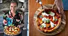 Kocken Sandra Mastio visar klassiska pizzan margherita