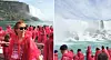 Under veckorna i Kanada såg Loane Olsson de mäktiga Niagarafallen. Foto: Privat