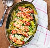 Gratinerad purjo med salsiccia
