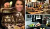 Riedel Duck Karaff 1 liter, Gense Nobel Silver/Guld 7-dels & Le Creuset Middagstallrik 27 cm